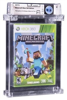 2012 Xbox 360 (USA) "Minecraft Xbox 360 Edition" G2W 00001 (First Production) Sealed Video Game - WATA 9.6/A++